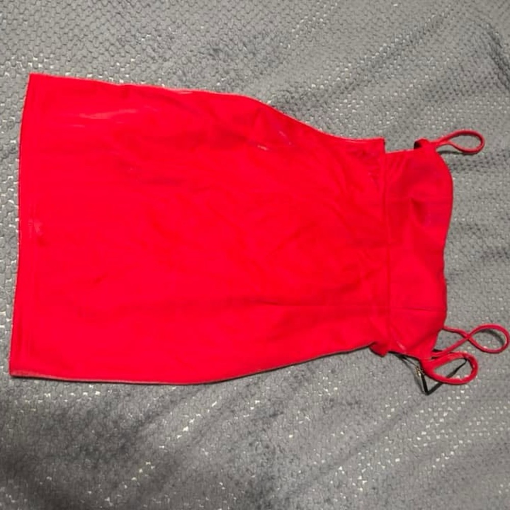 Vibrant Red Sleeveless Dress